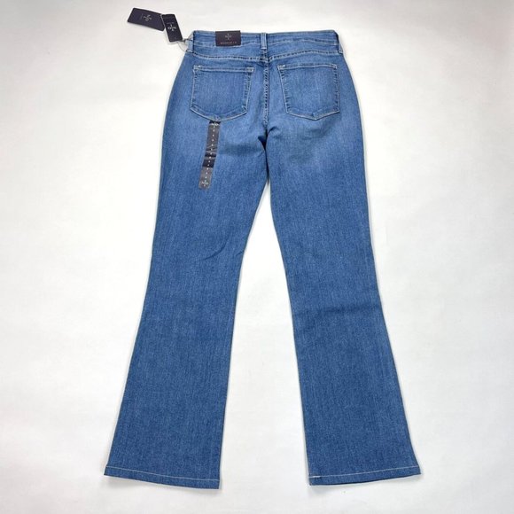 NYDJ Bootcut Denim Jeans Women‎ 6 NWT $114 Stretch Cotton Pockets Slimming Blue - Picture 2 of 12